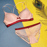 Skin Tone Thin Padding Bra and Panty Set