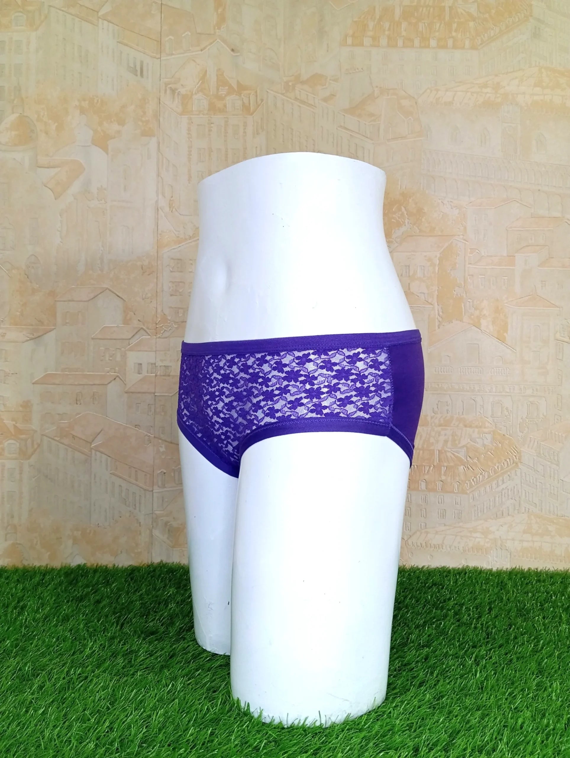 Blue Half Net Front Ladies Underwear Stylish, Soft & Comfortable-Left