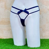 Blue Sexy Thong T Panty Front Hot Ribbon - Ladies Underwear