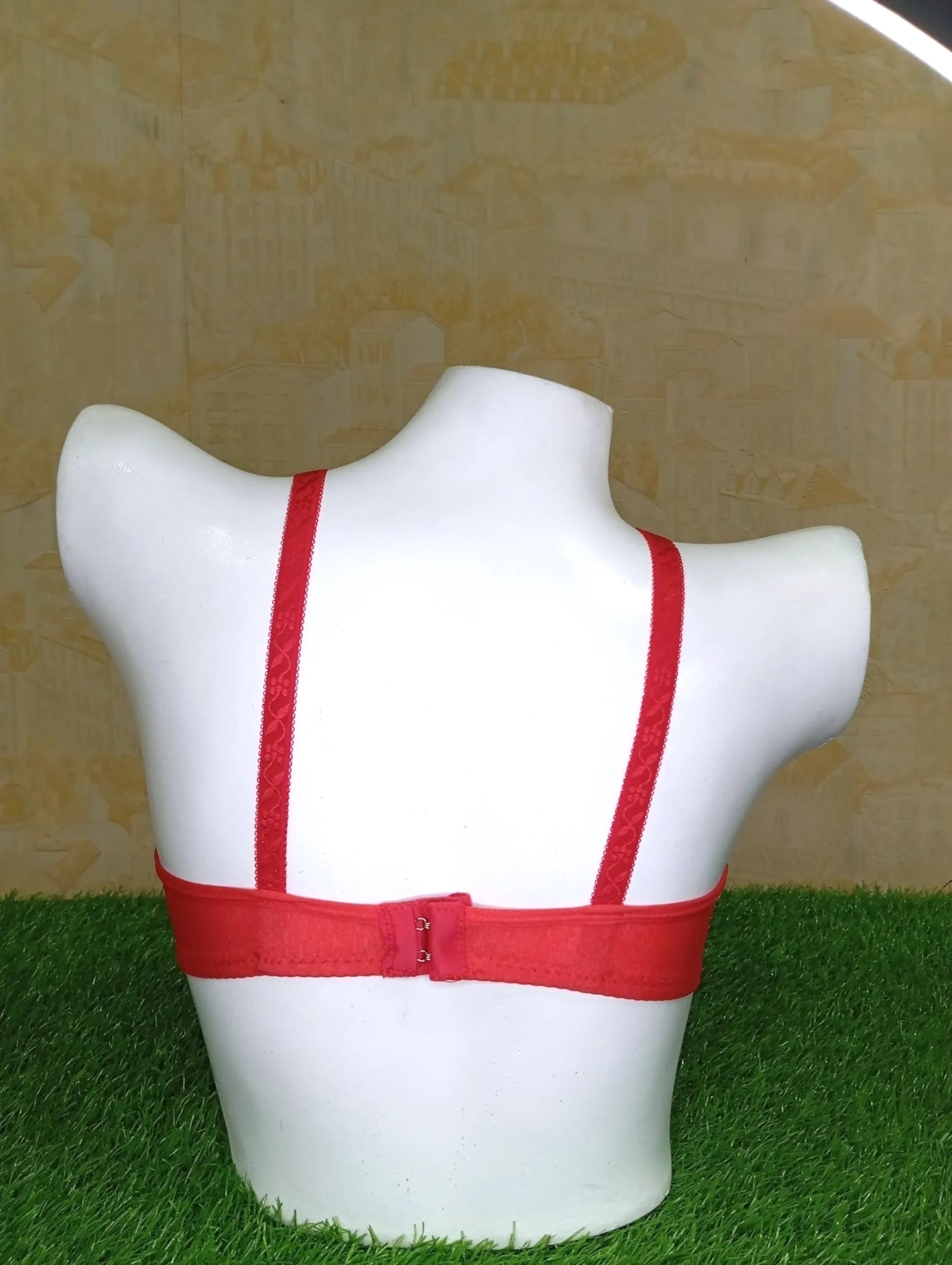 Bold & Comfortable Red Sexy Casual Bra for Everyday Wear-Back