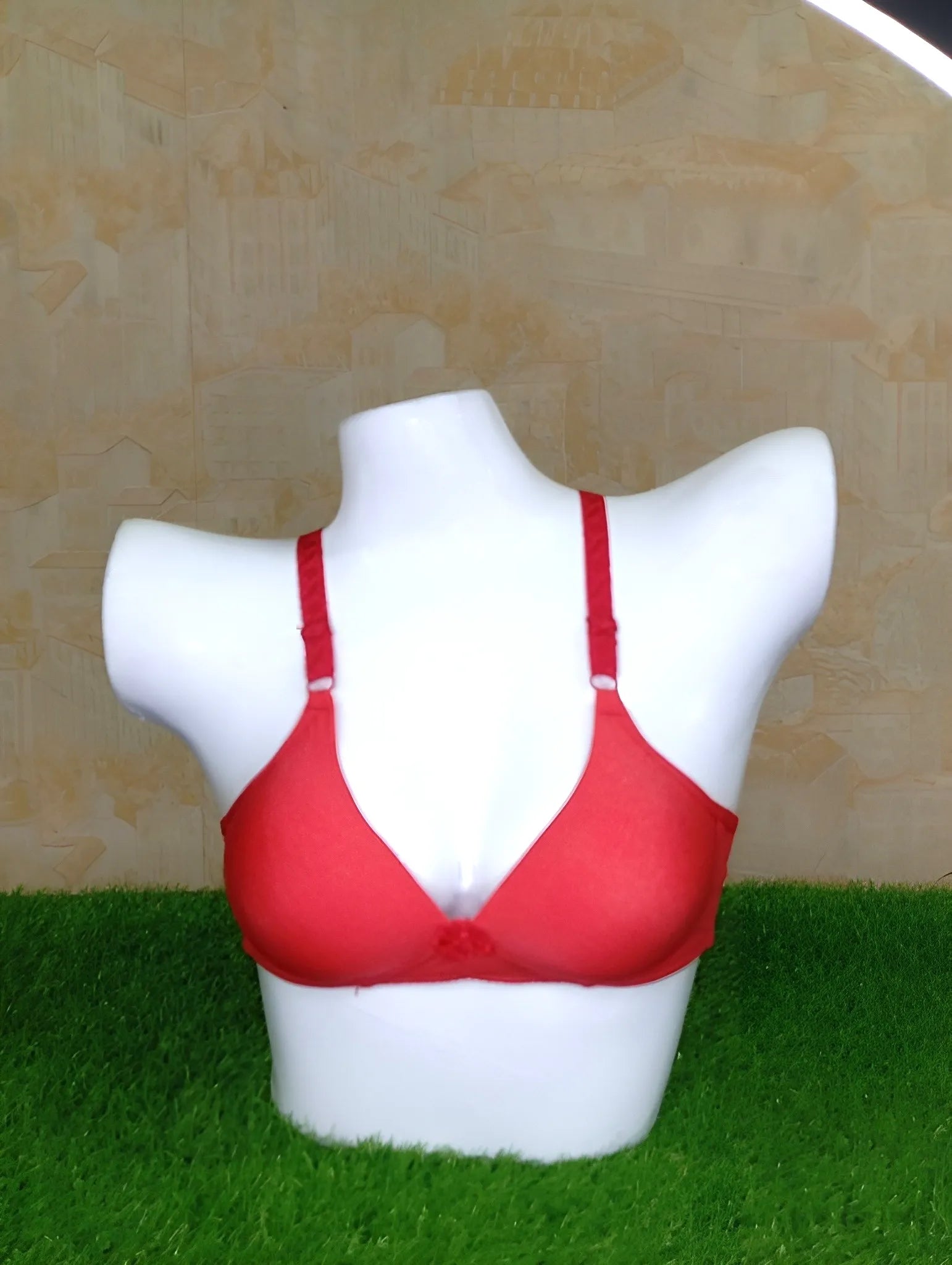 Bold & Comfortable Red Sexy Casual Bra for Everyday Wear-Front