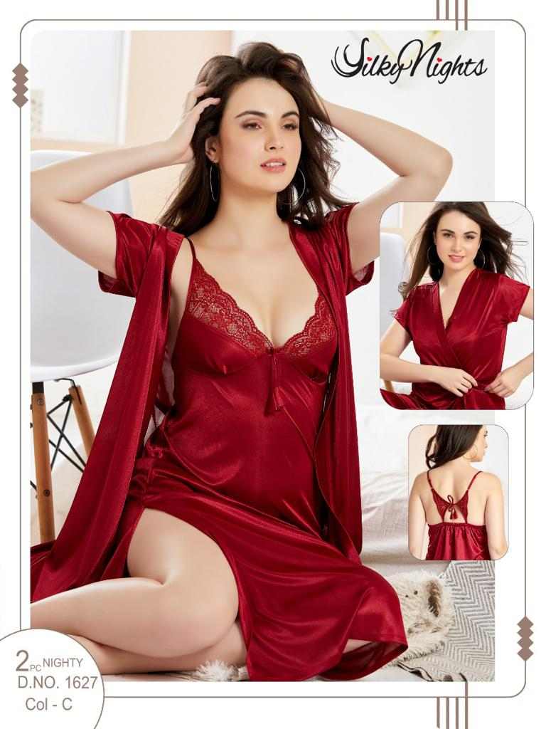Bridal Honeymoon 2 Piece Nighty with Gown and Cami in Pakistan