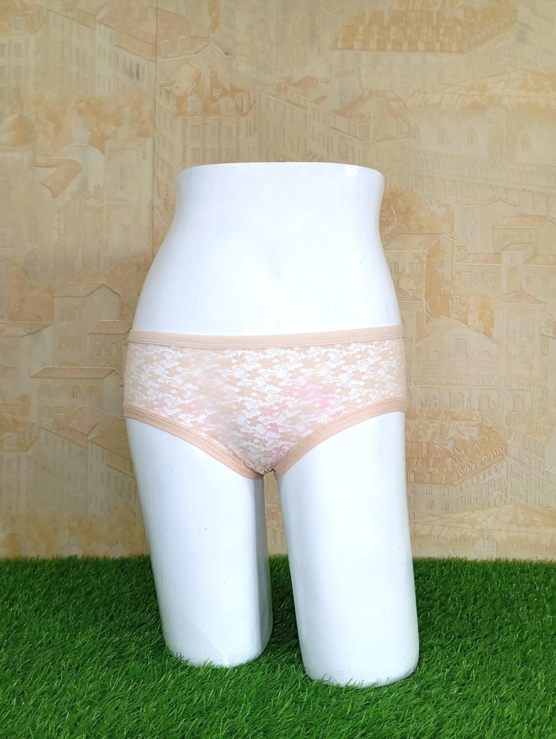 Peach Comfortable Half Net Front Ladies Underwear Soft & Stylish