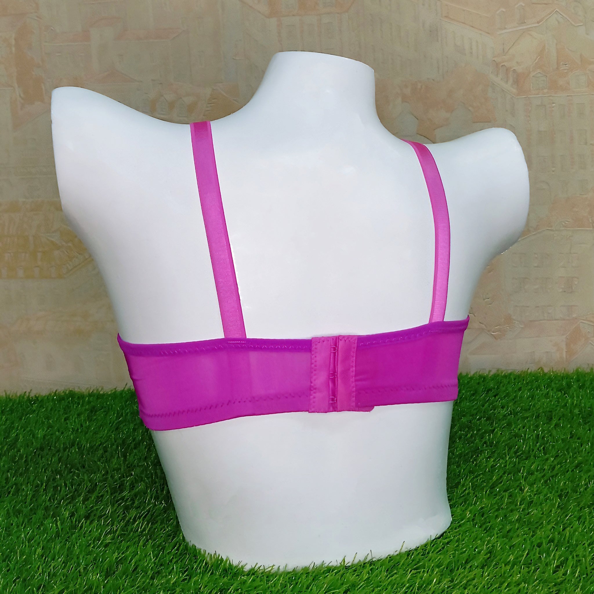Purple Sexy Padded Ribbon Bra - Lowest In Pakistan-Back