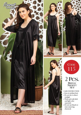 Timeless Glamour Bridal Black Camisole & Gown Lace Night Dress for a Bold and Elegant Statement