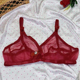Pack of 2 Black & Red Transparent Design Bra