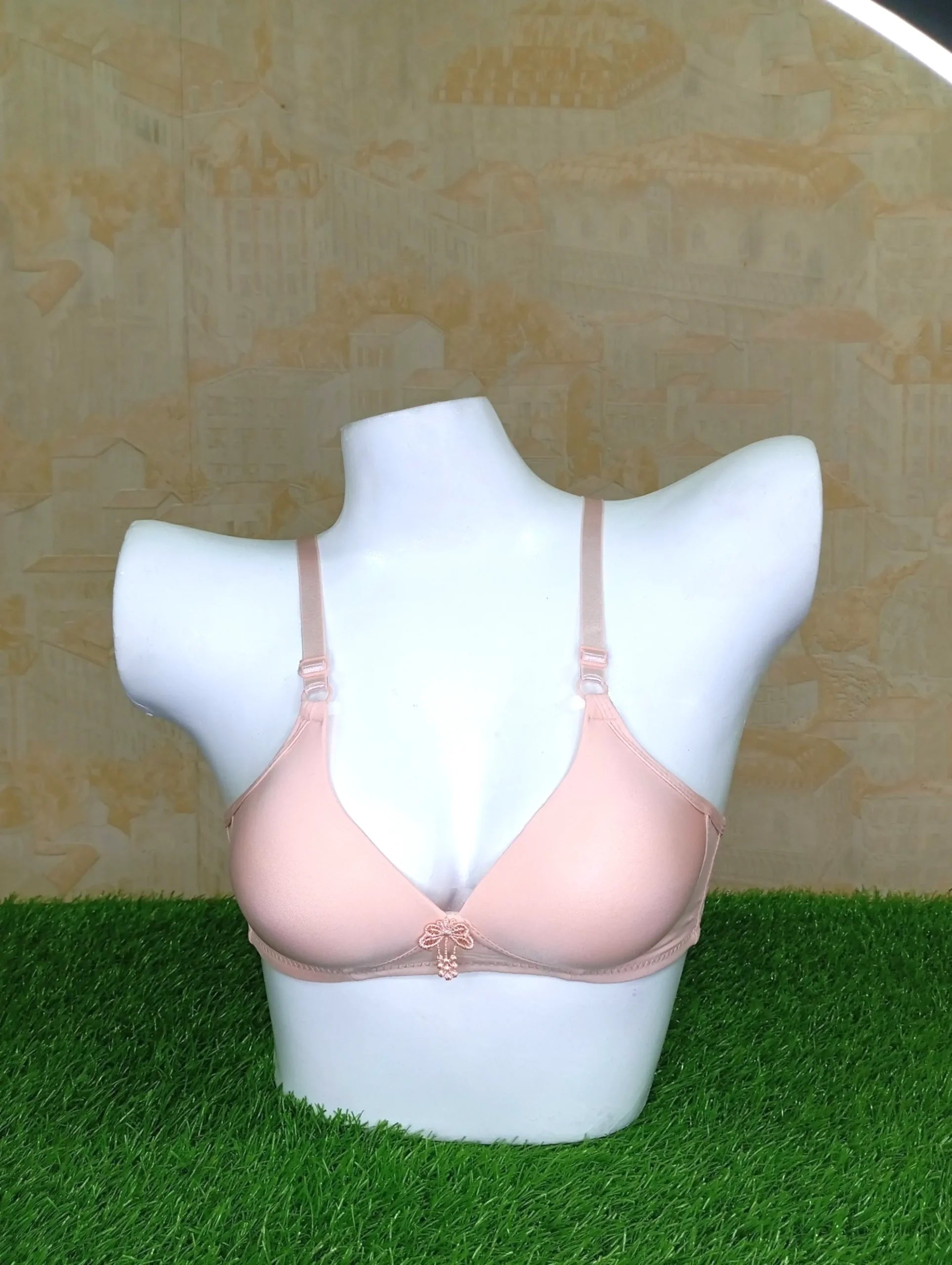 Blossom Pink Beautiful & Sexy Bra with Tiny Delicate Flower Bunch