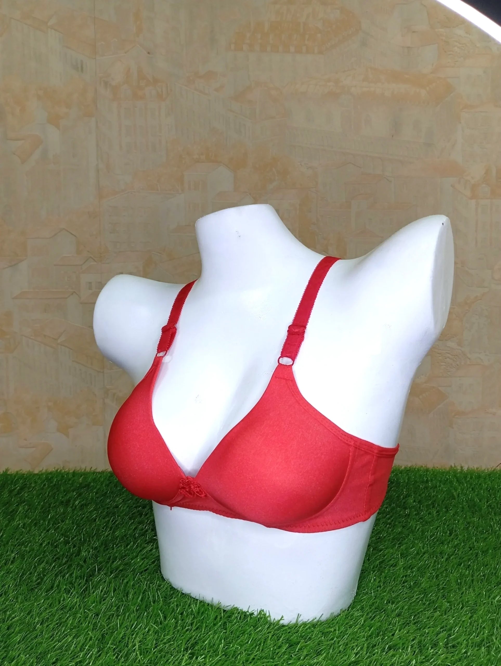 Bold & Comfortable Red Sexy Casual Bra for Everyday Wear-Side