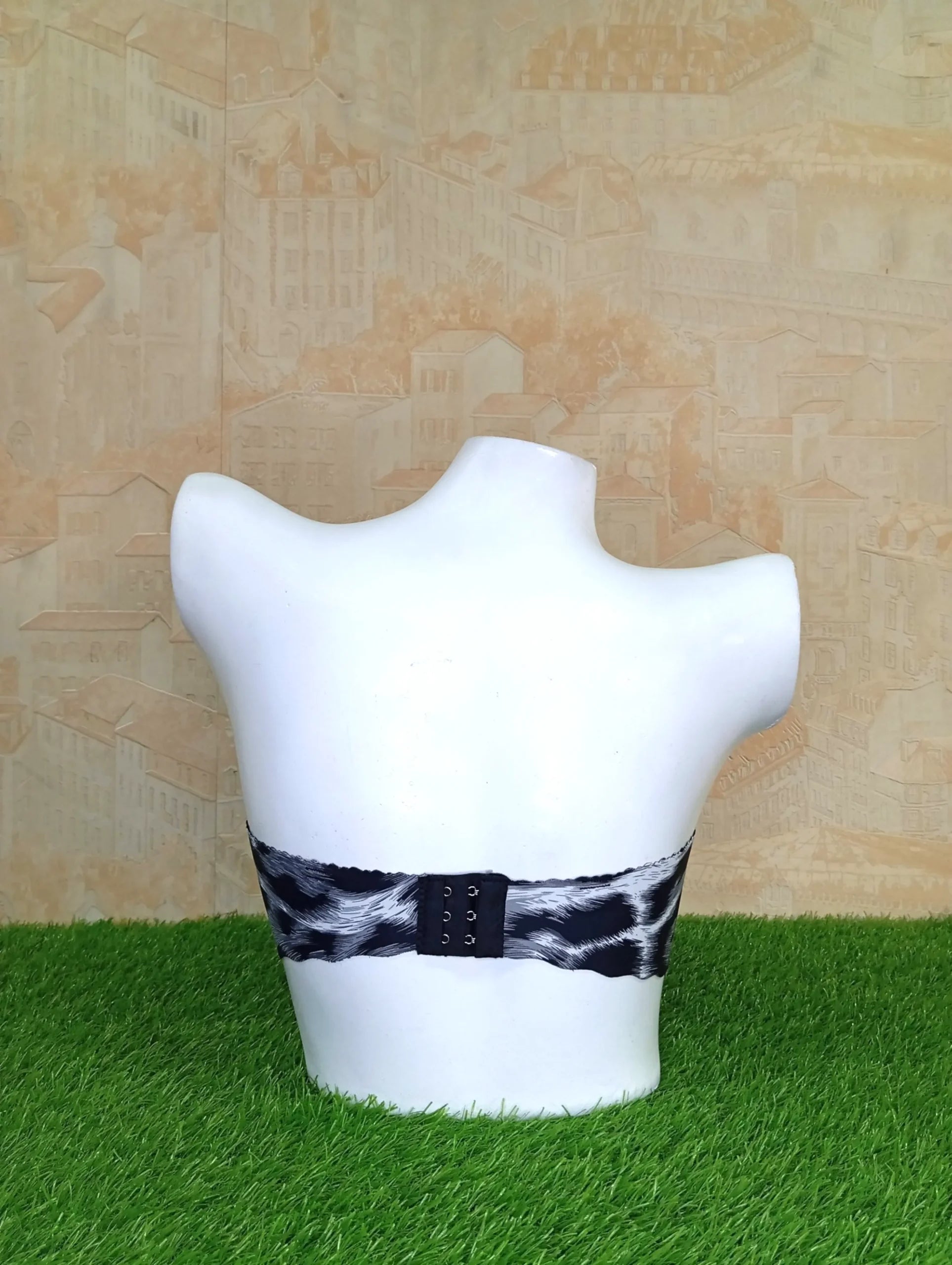 Cheetah Printed Push-Up Padded Versatile Bra Detachable Straps-Strapless Back