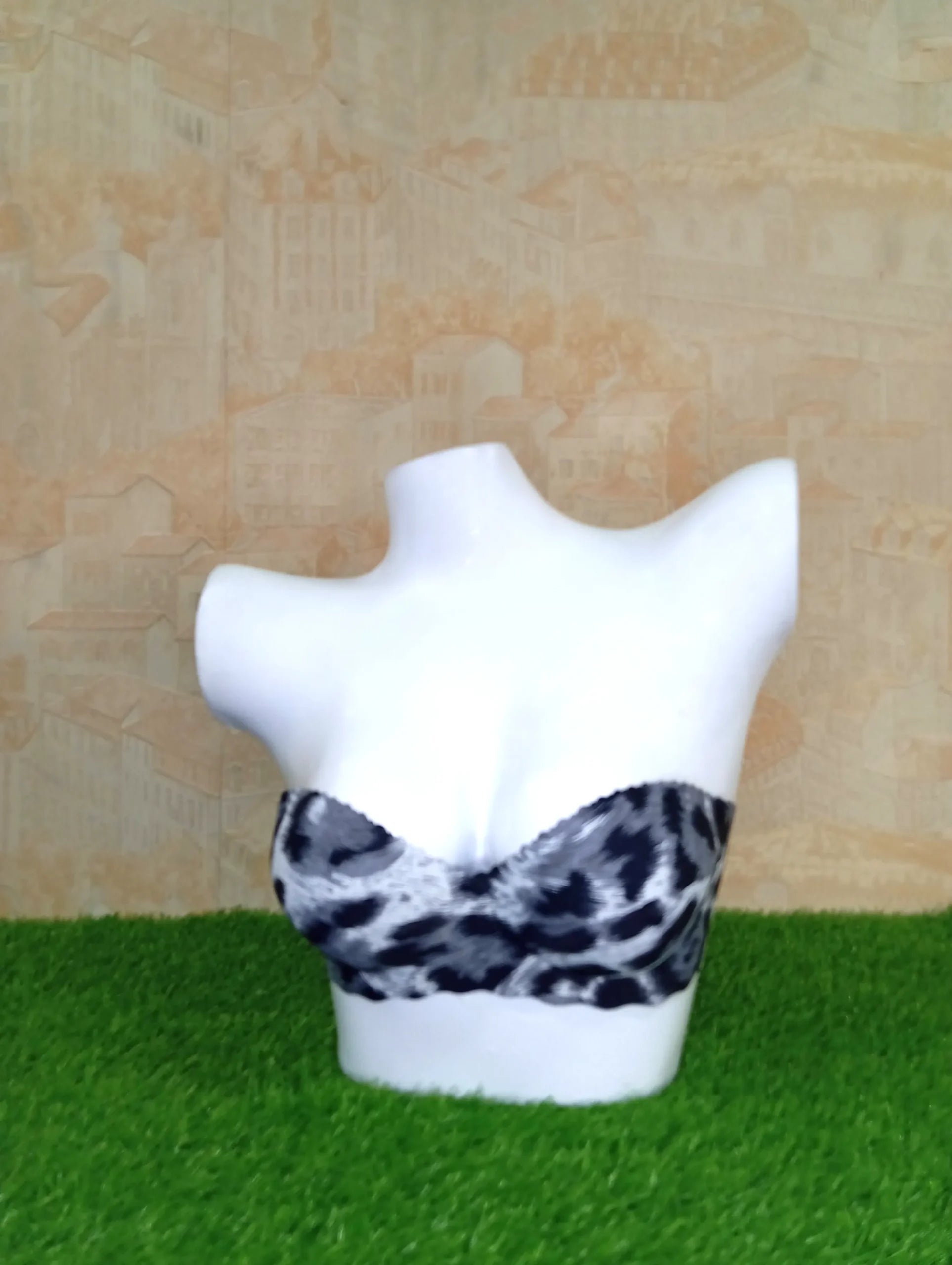 Cheetah Printed Push-Up Padded Versatile Bra Detachable Straps-Strapless