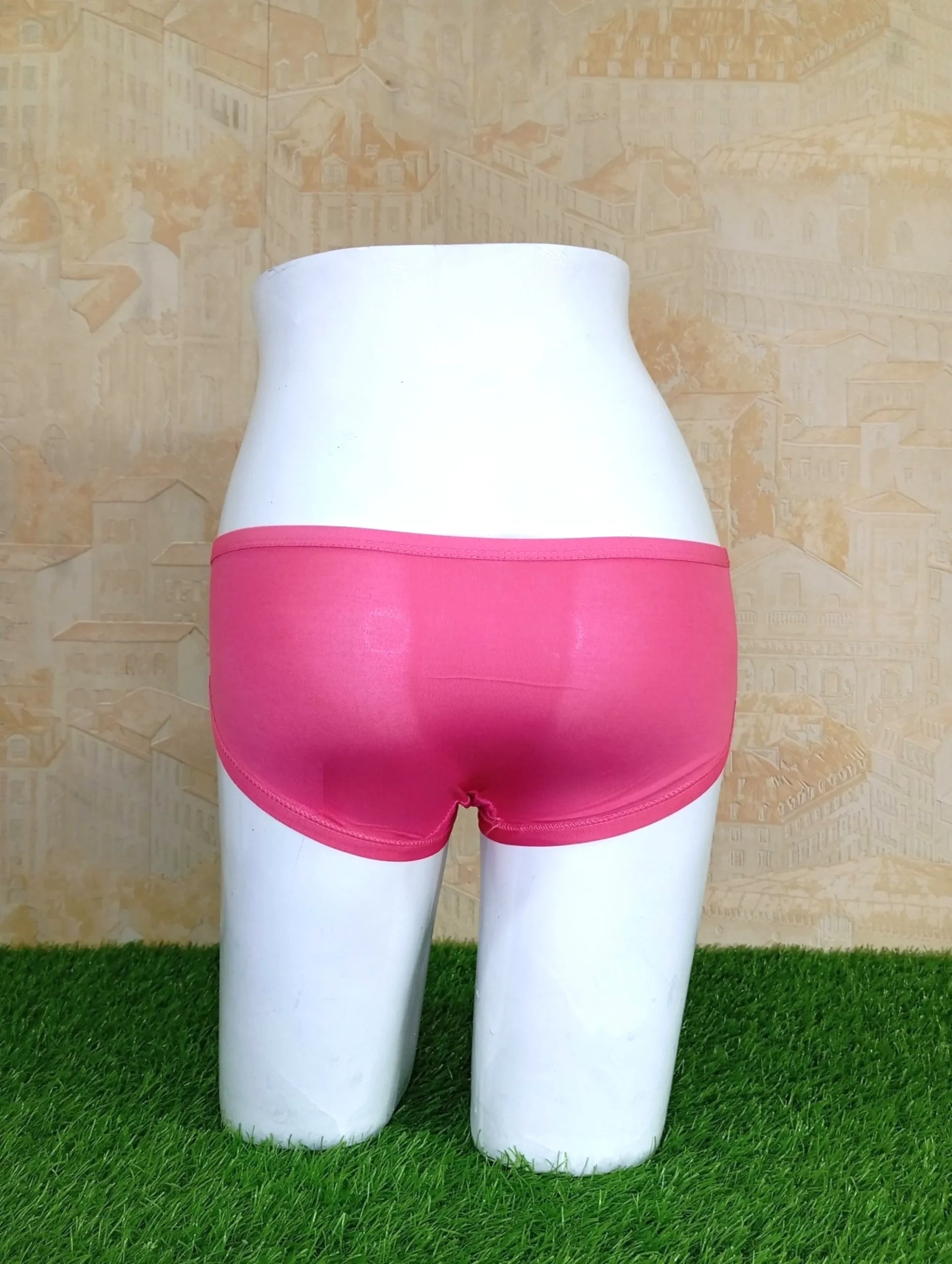 Dark Pink Half Net Ladies Underwear Chic Soft & Comfortable-Back