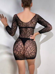 Black Body Stockings Bold Back