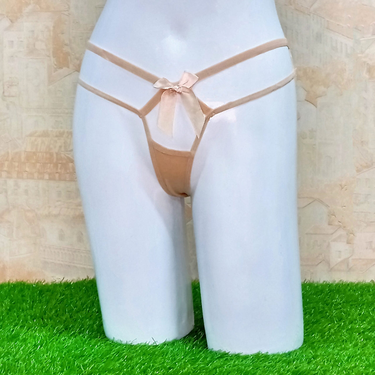 Hot & Sexy Peach Double Strips T Panty Thong - Bridal Underwear