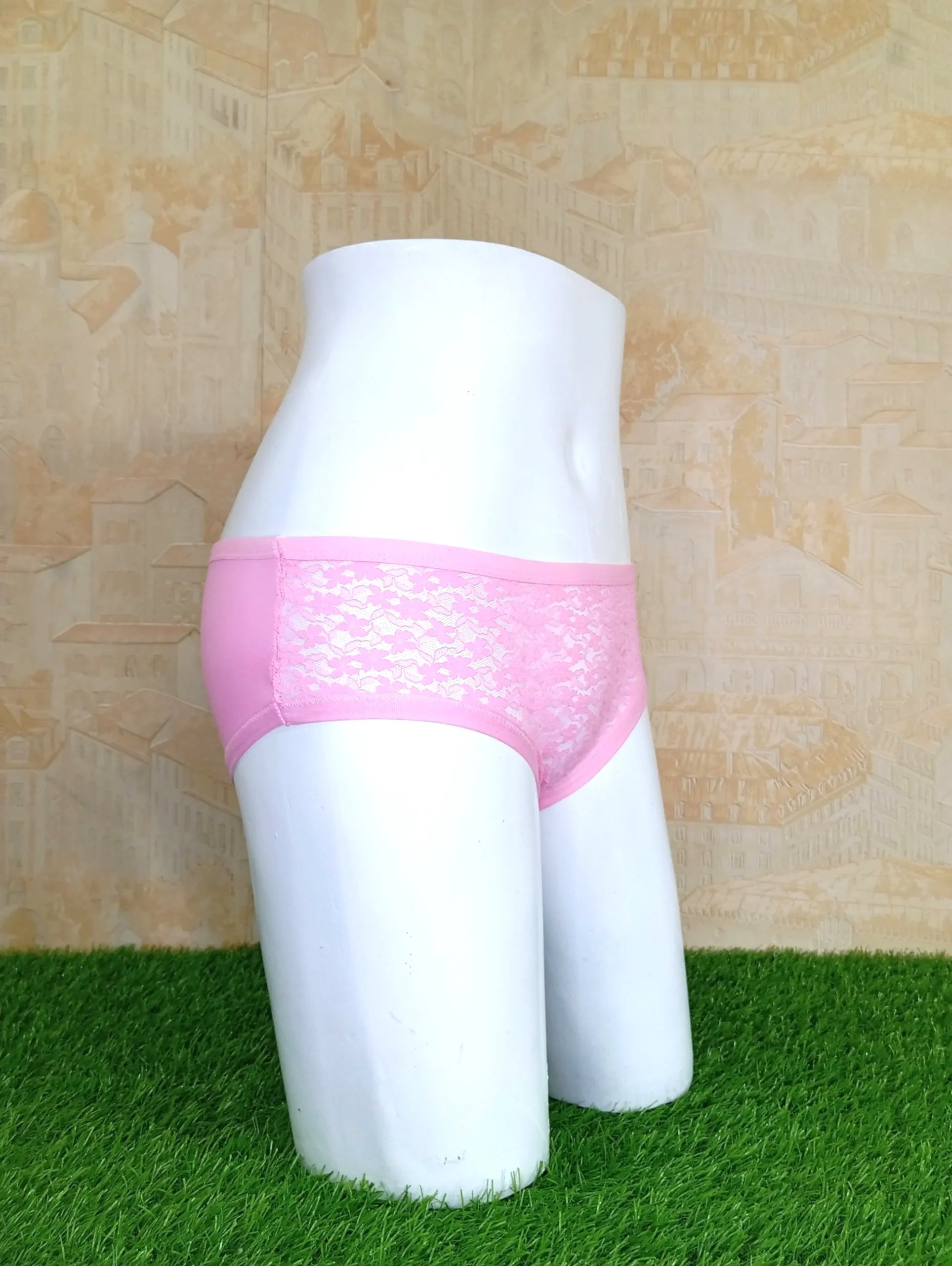 Light Pink Half Net Front Ladies Underwear Elegant, Soft & Comfortable-Left