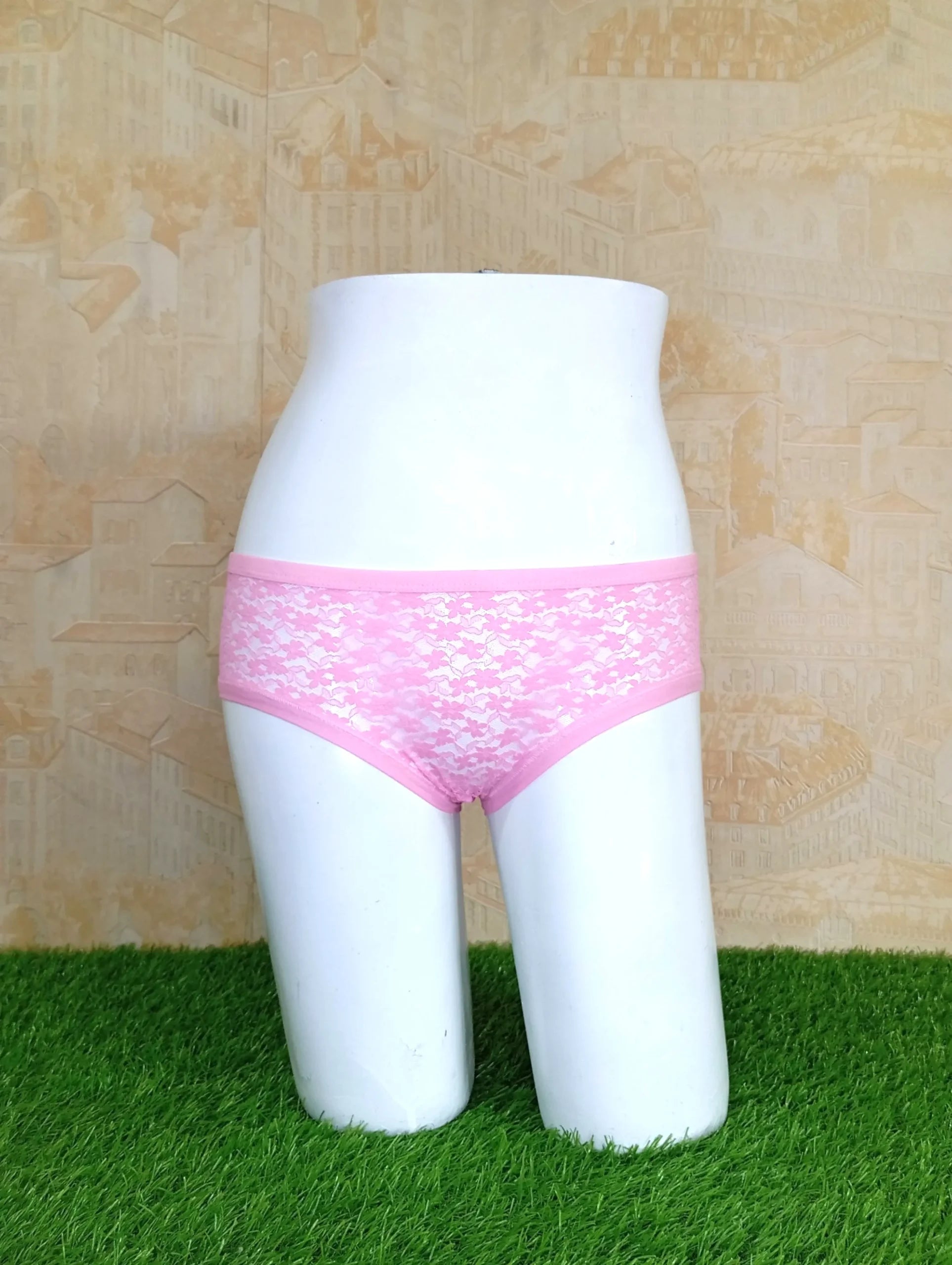 Light Pink Half Net Front Ladies Underwear Elegant, Soft & Comfortable