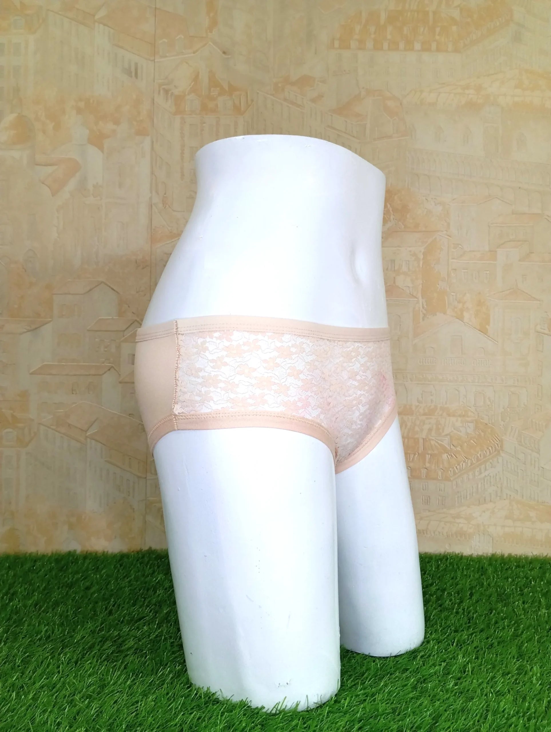 Peach Comfortable Half Net Front Ladies Underwear Soft & Stylish-Left