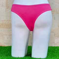 Pink Thong with Hot & Sexy Double Strip Ribbon T Panty Underwear-Back