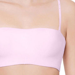 Pink Full Coverage Strapless Padded Bra with Removable Straps