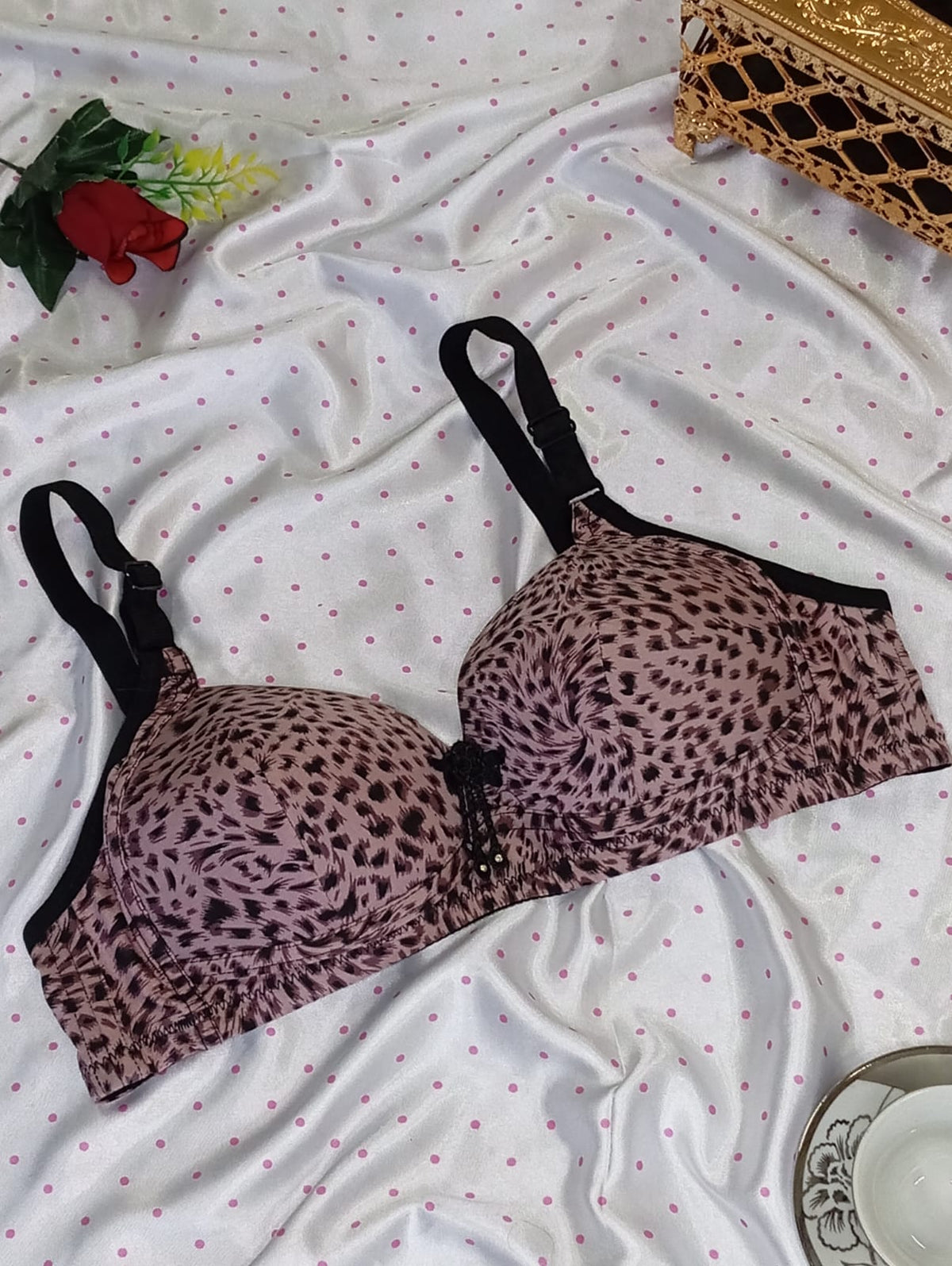 Red & Light Purple Cheetah Print Padded Bra – Bold & Beautiful