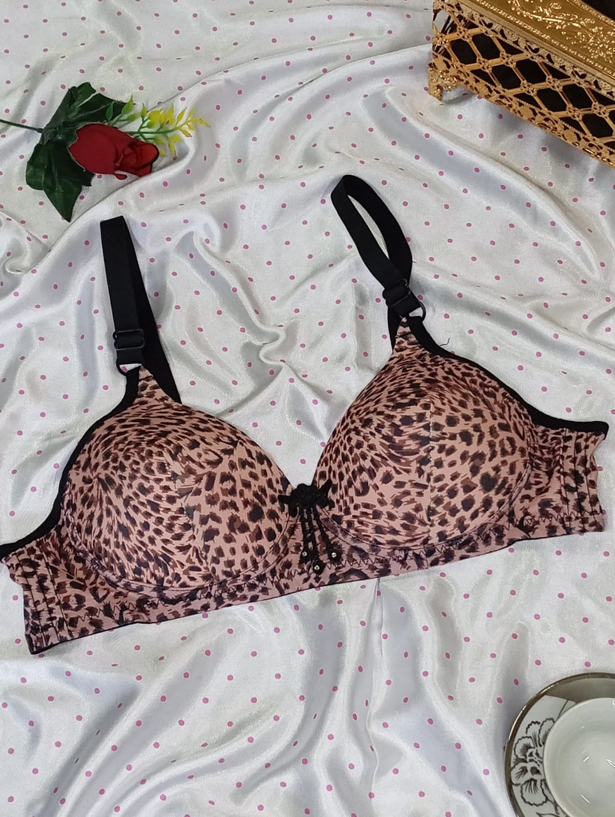 Light Brown Cheetah Print Padded Bra – Sultry & Sophisticated