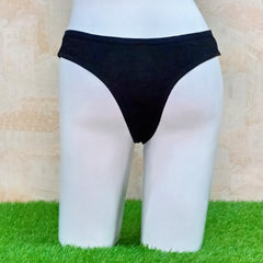 Sensual Black T-Panty Open-Front