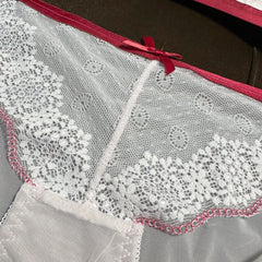 White Thin Padding Bra and Panty Set